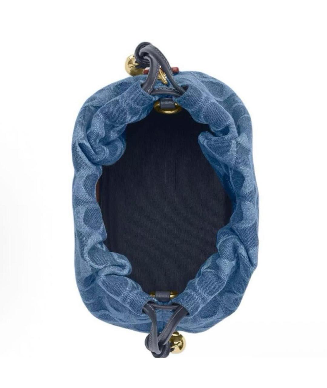 COACH Синяя деним сумка через плечо, фото 4