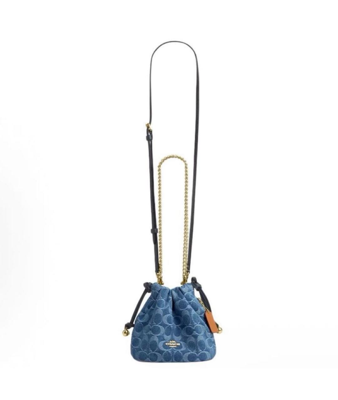 COACH Синяя деним сумка через плечо, фото 2