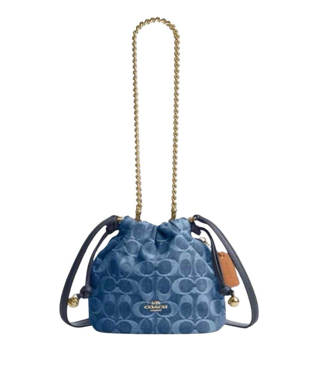 COACH Синяя деним сумка через плечо, фото 1