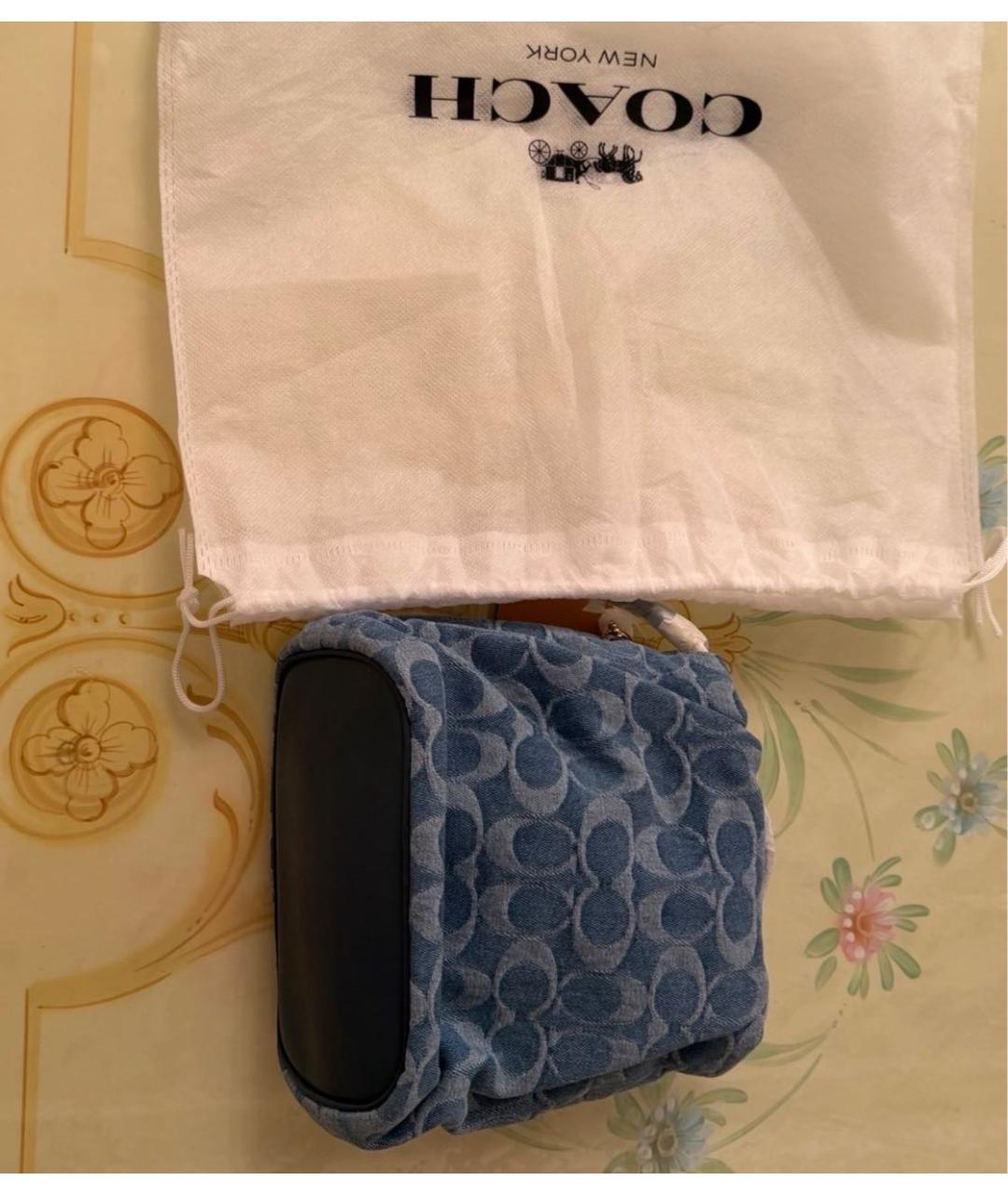 COACH Синяя деним сумка через плечо, фото 8