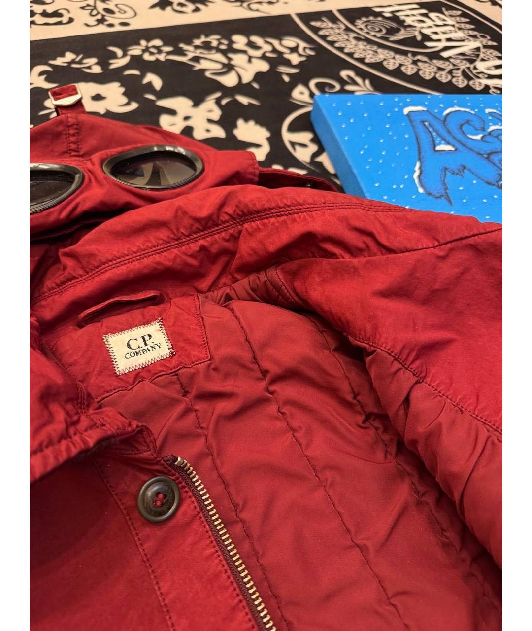 CP COMPANY Бордовая полиэстеровая куртка, фото 3