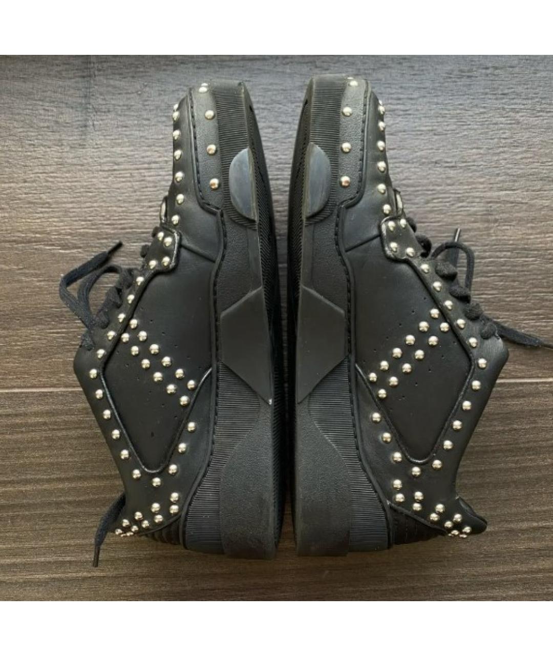 GIVENCHY Черные кожаные низкие кроссовки / кеды, фото 3