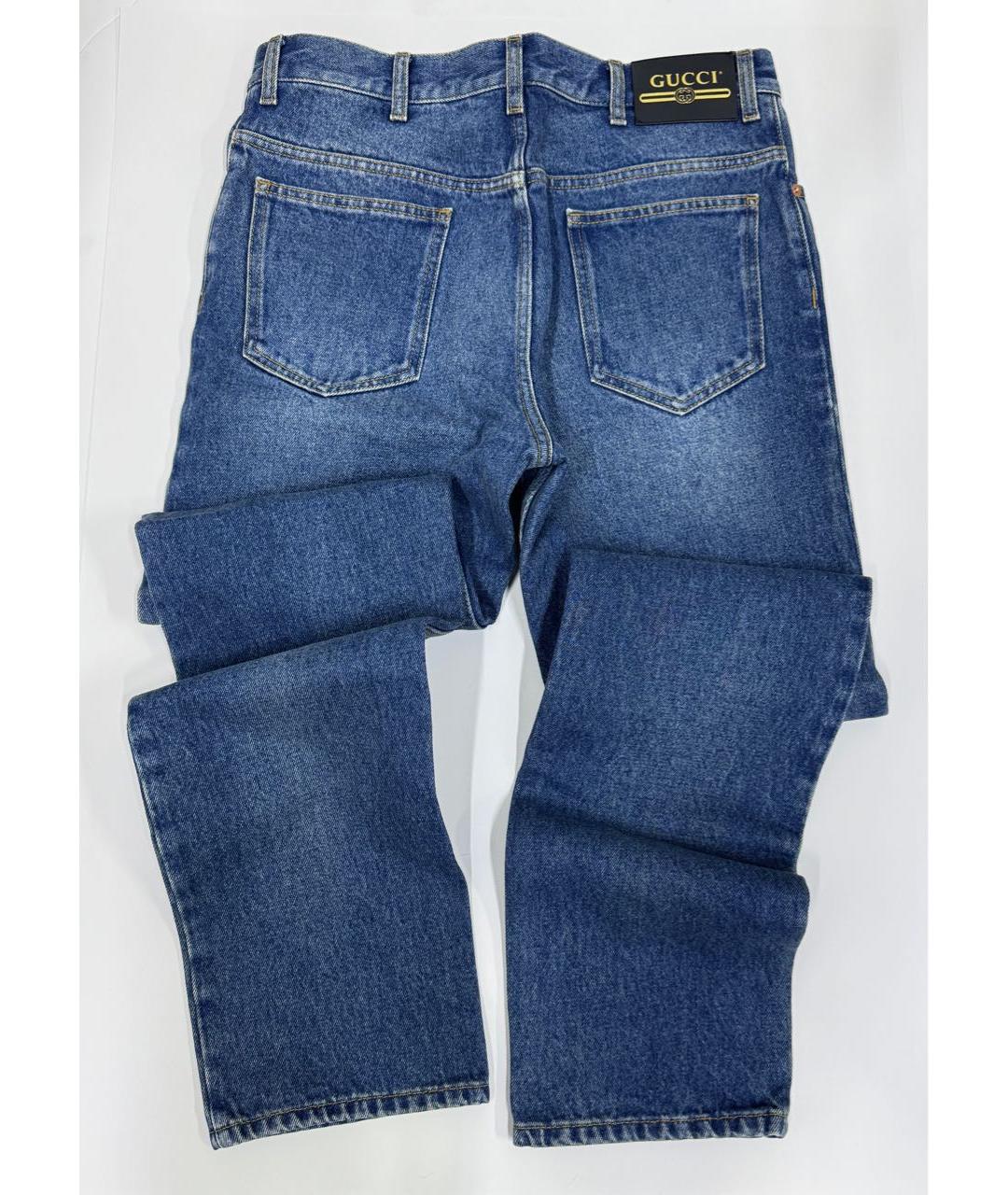 GUCCI Синие хлопковые джинсы скинни, фото 5