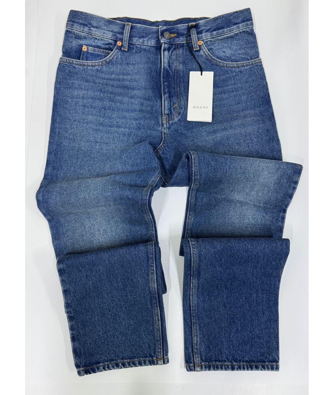 GUCCI Синие хлопковые джинсы скинни, фото 4