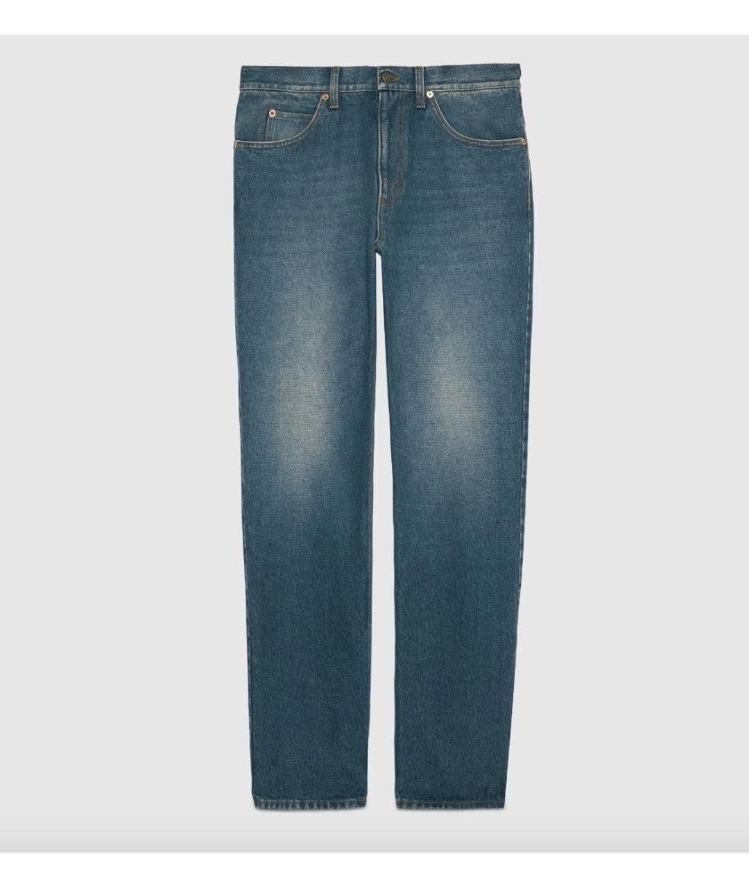 GUCCI Синие хлопковые джинсы скинни, фото 9