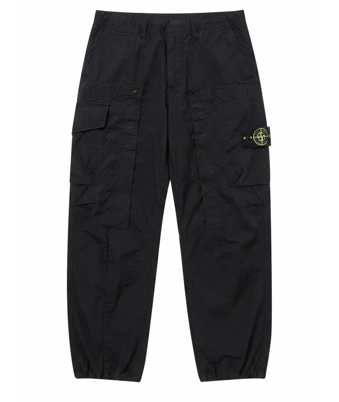 STONE ISLAND Черные брюки чинос, фото 1