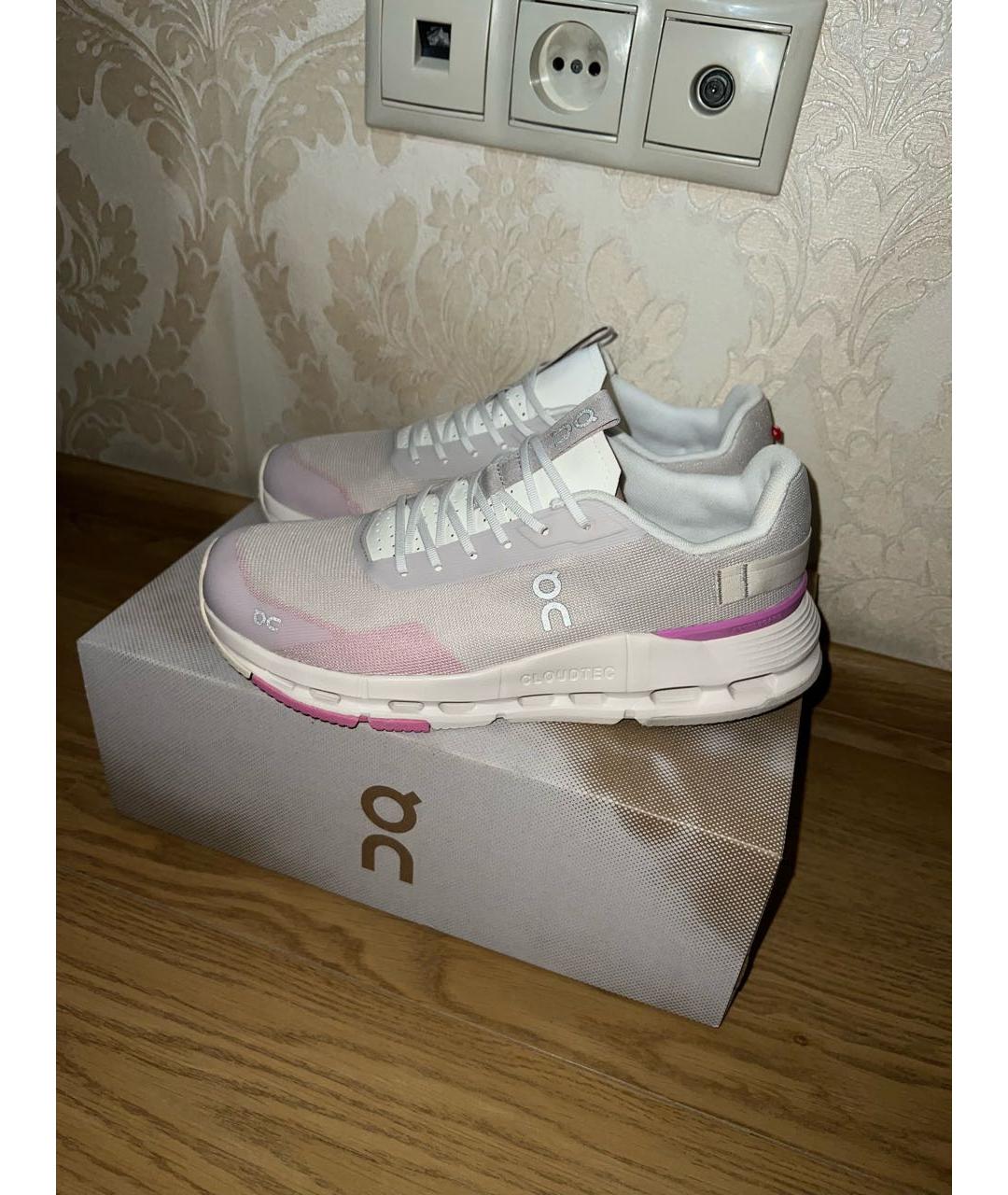ON Розовые текстильные кроссовки, фото 6