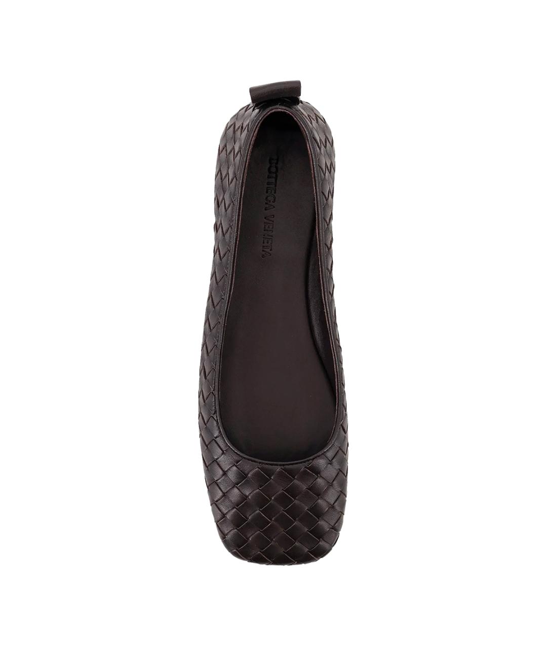 BOTTEGA VENETA Коричневые балетки, фото 4