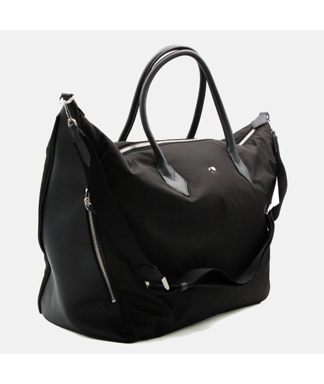 MONTBLANC Черная синтетическая сумка тоут, фото 2
