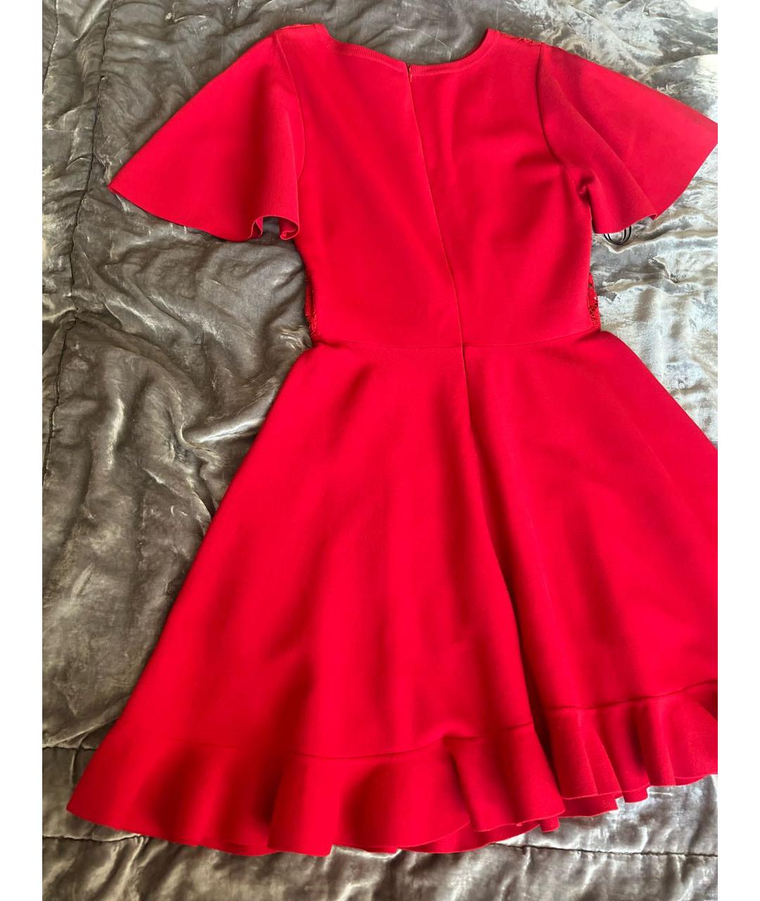 VALENTINO Красное вискозное коктейльное платье, фото 2