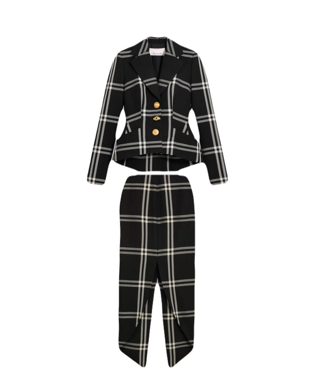 SCHIAPARELLI Черный шерстяной костюм с юбками, фото 9