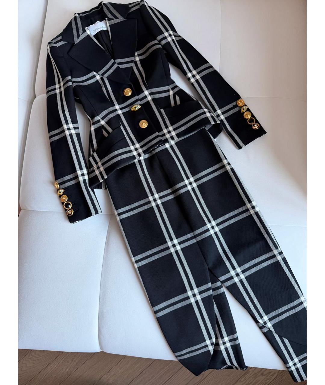 SCHIAPARELLI Черный шерстяной костюм с юбками, фото 2