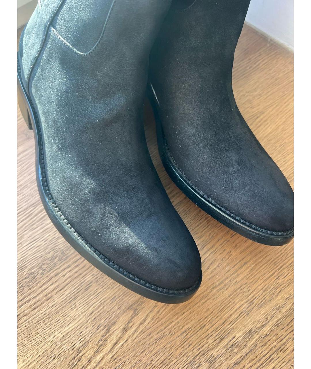 MAX MARA Черные нубуковые сапоги, фото 6