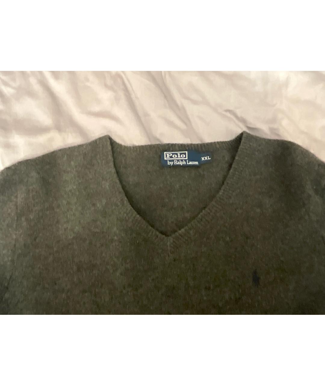 POLO RALPH LAUREN Серый шерстяной джемпер / свитер, фото 2