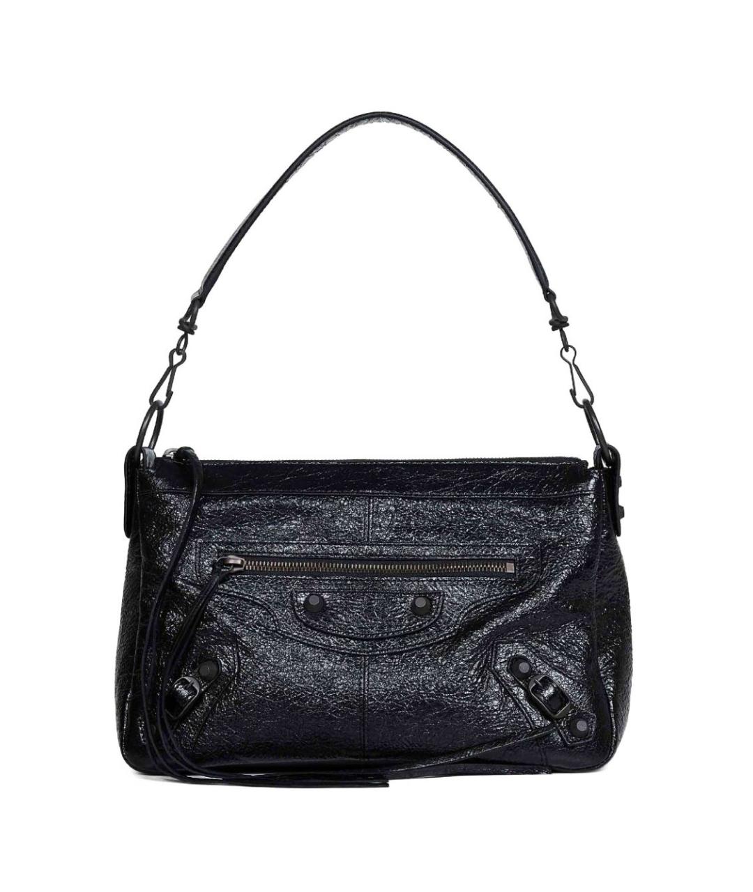 BALENCIAGA Черная кожаная сумка на плечо, фото 1