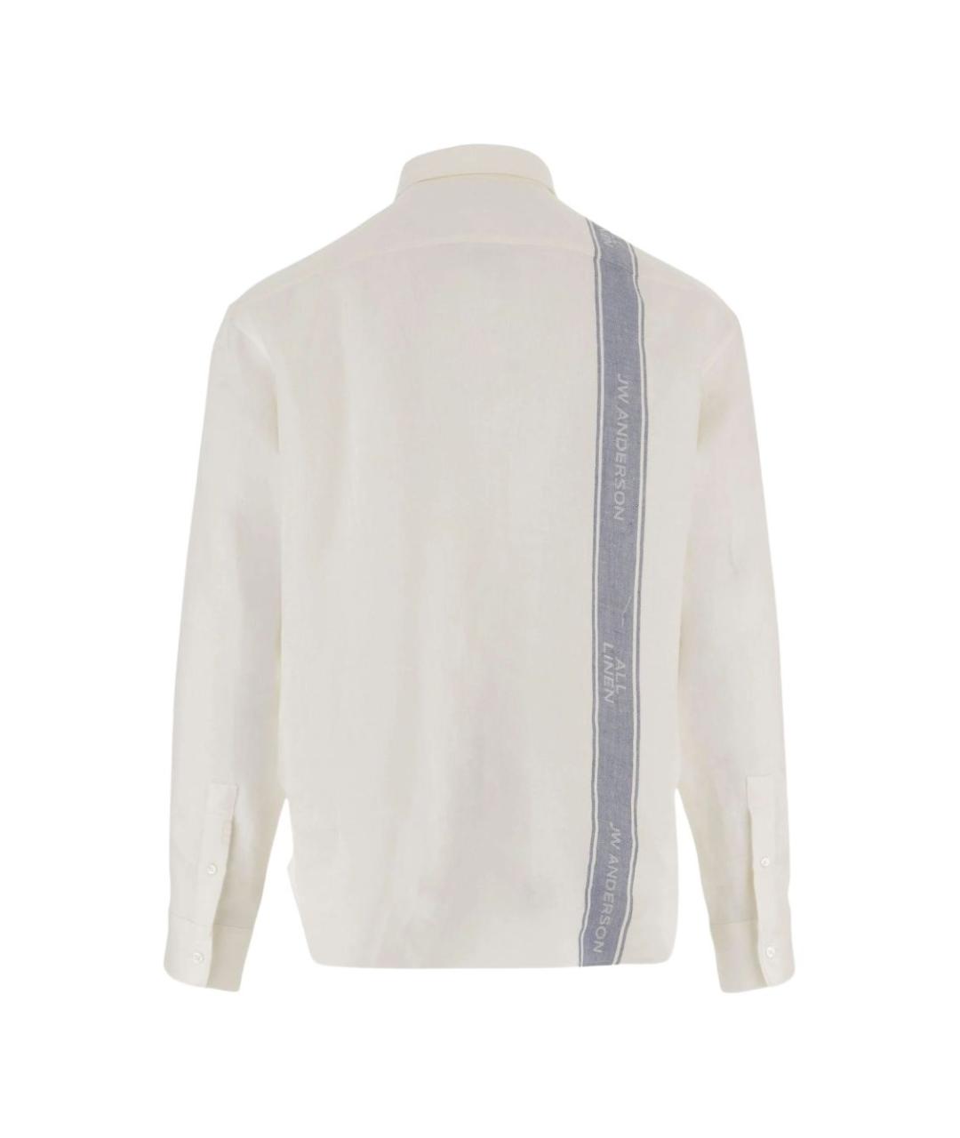 J.W.ANDERSON Белая льняная кэжуал рубашка, фото 3