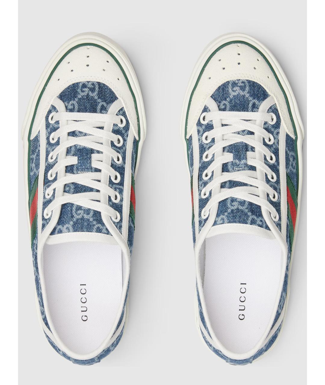 GUCCI Голубые текстильные кеды, фото 6