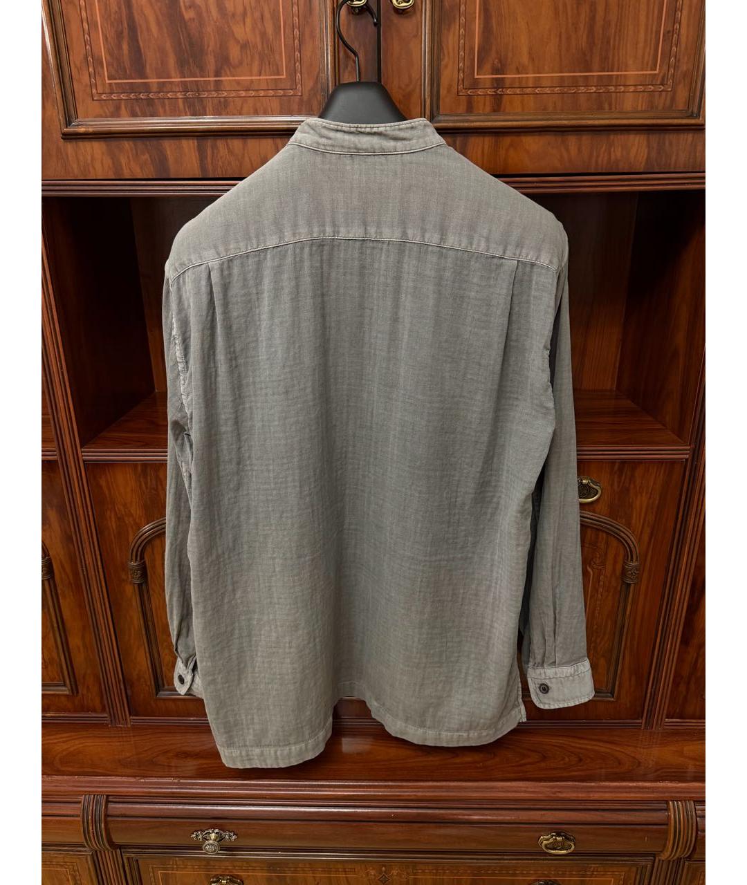 ISSEY MIYAKE Серая хлопковая классическая рубашка, фото 2