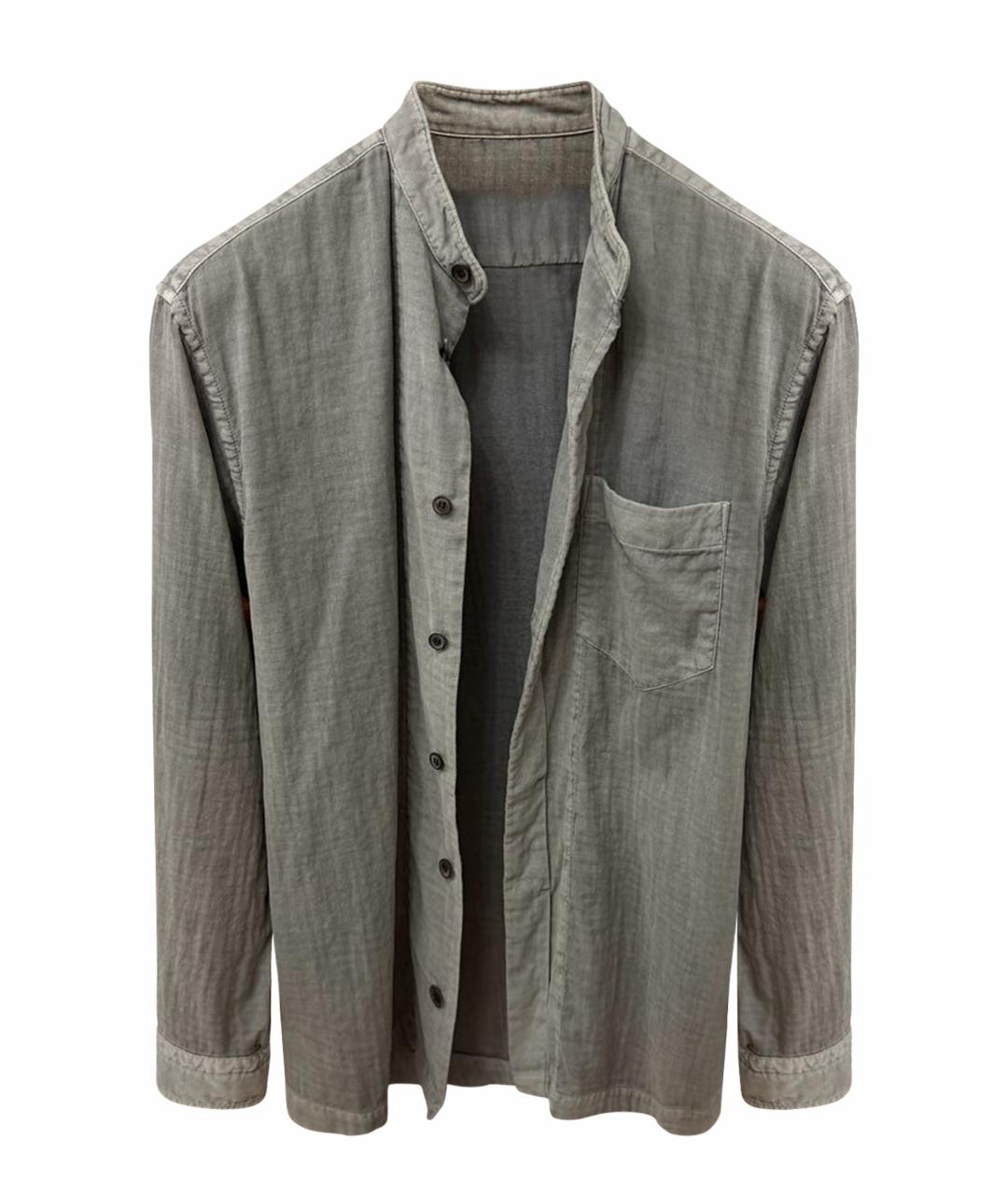 ISSEY MIYAKE Серая хлопковая классическая рубашка, фото 1