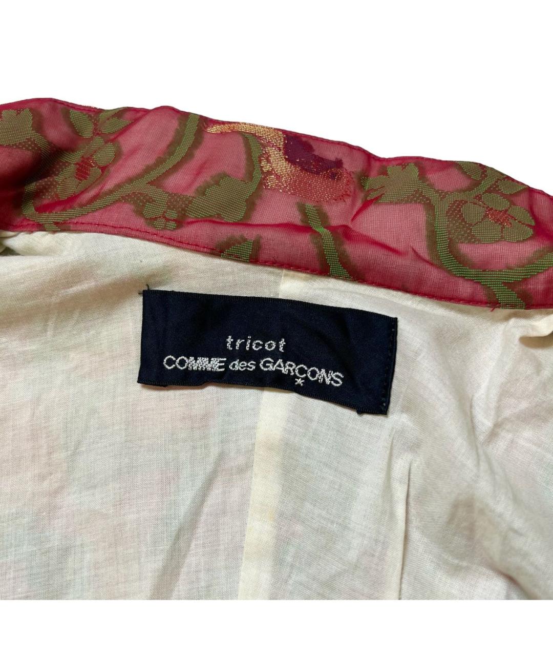 COMME DES GARÇONS Бордовый сетчатый жакет/пиджак, фото 8