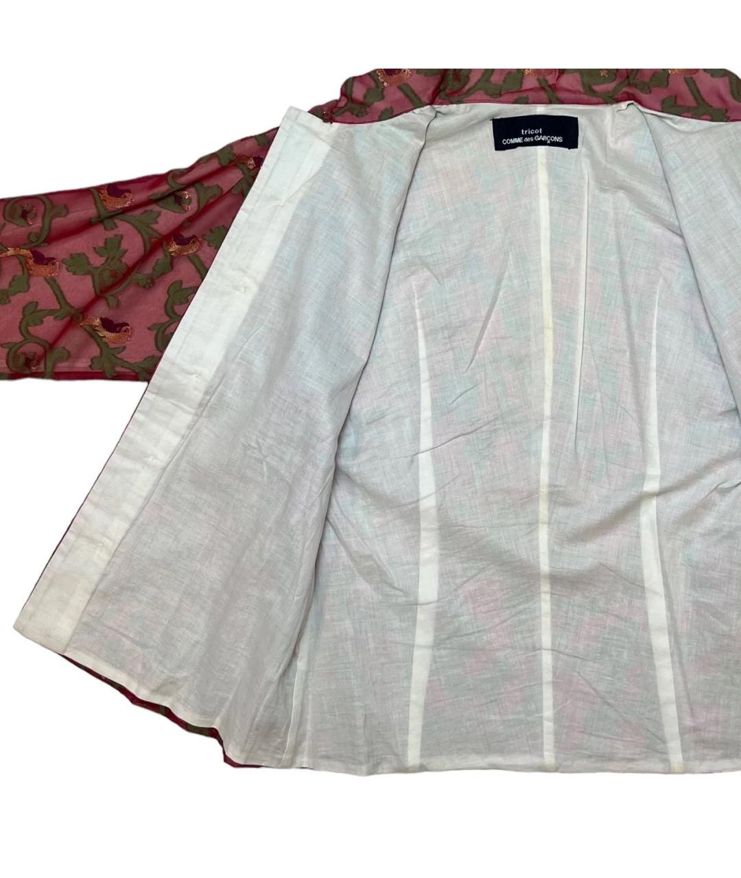 COMME DES GARÇONS Бордовый сетчатый жакет/пиджак, фото 7