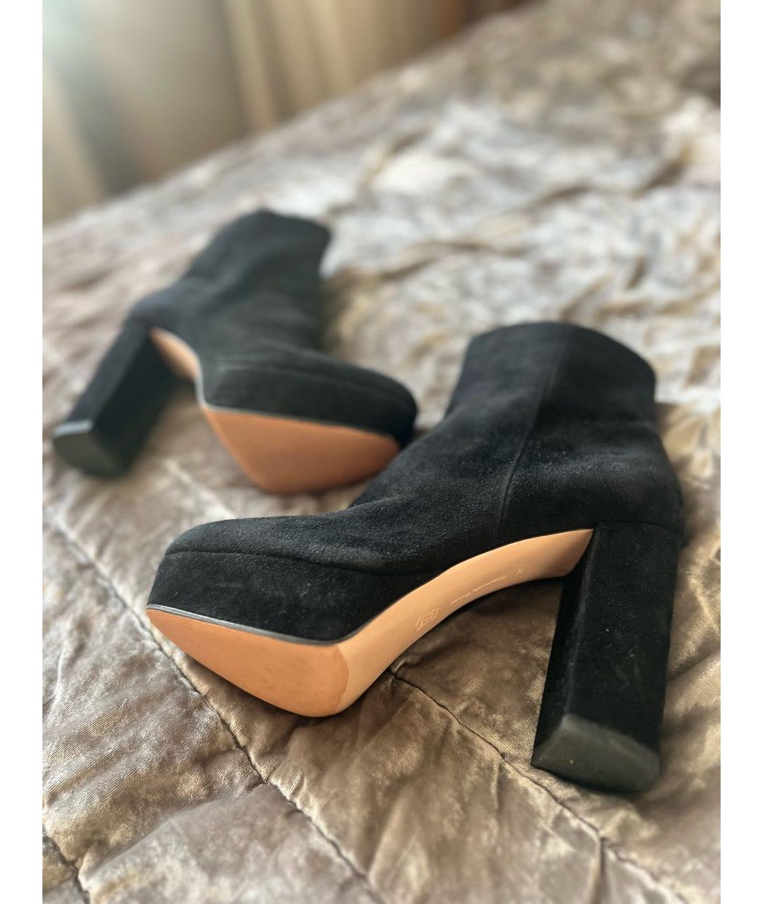 GIANVITO ROSSI Черные замшевые ботильоны, фото 3