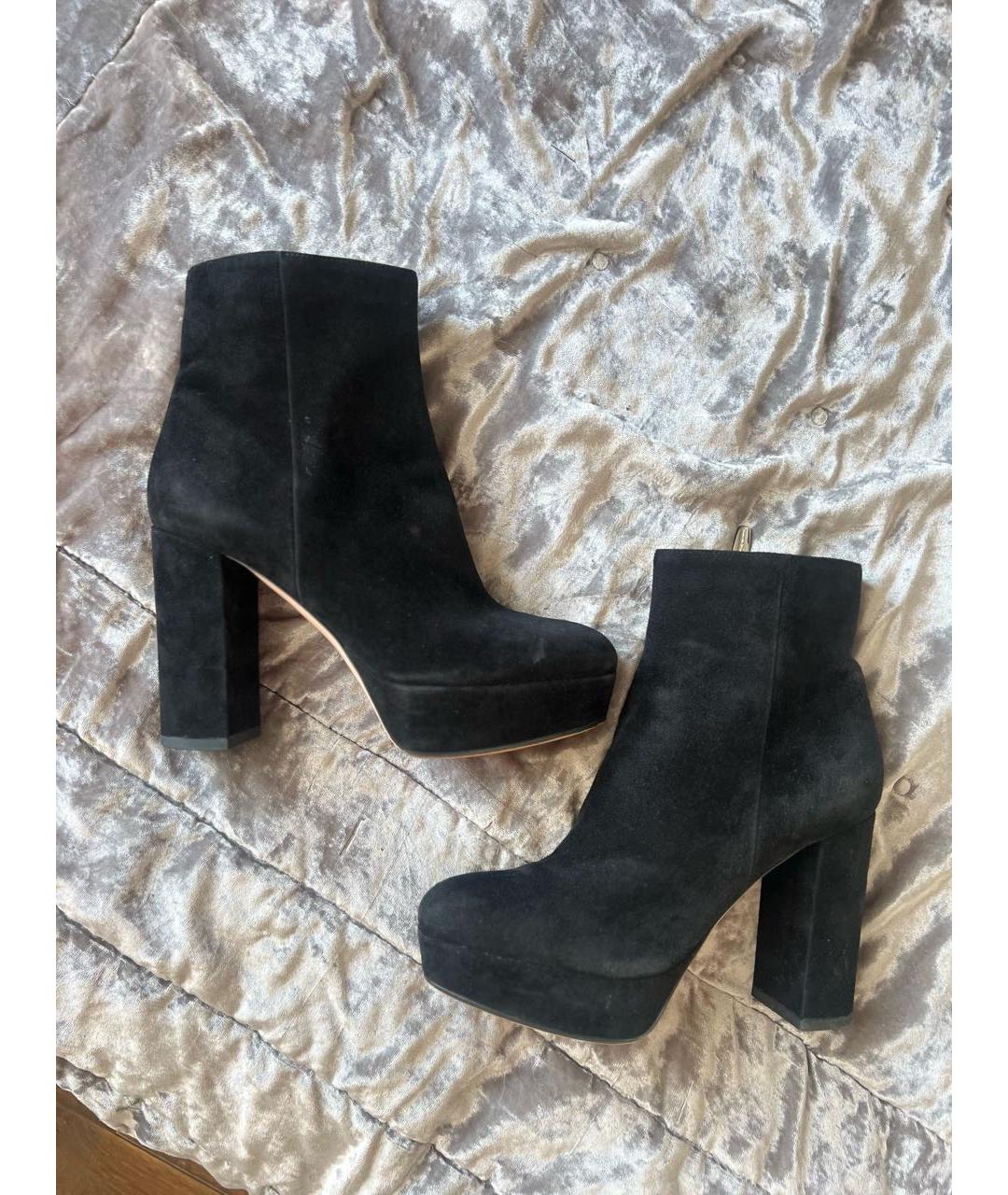 GIANVITO ROSSI Черные замшевые ботильоны, фото 6