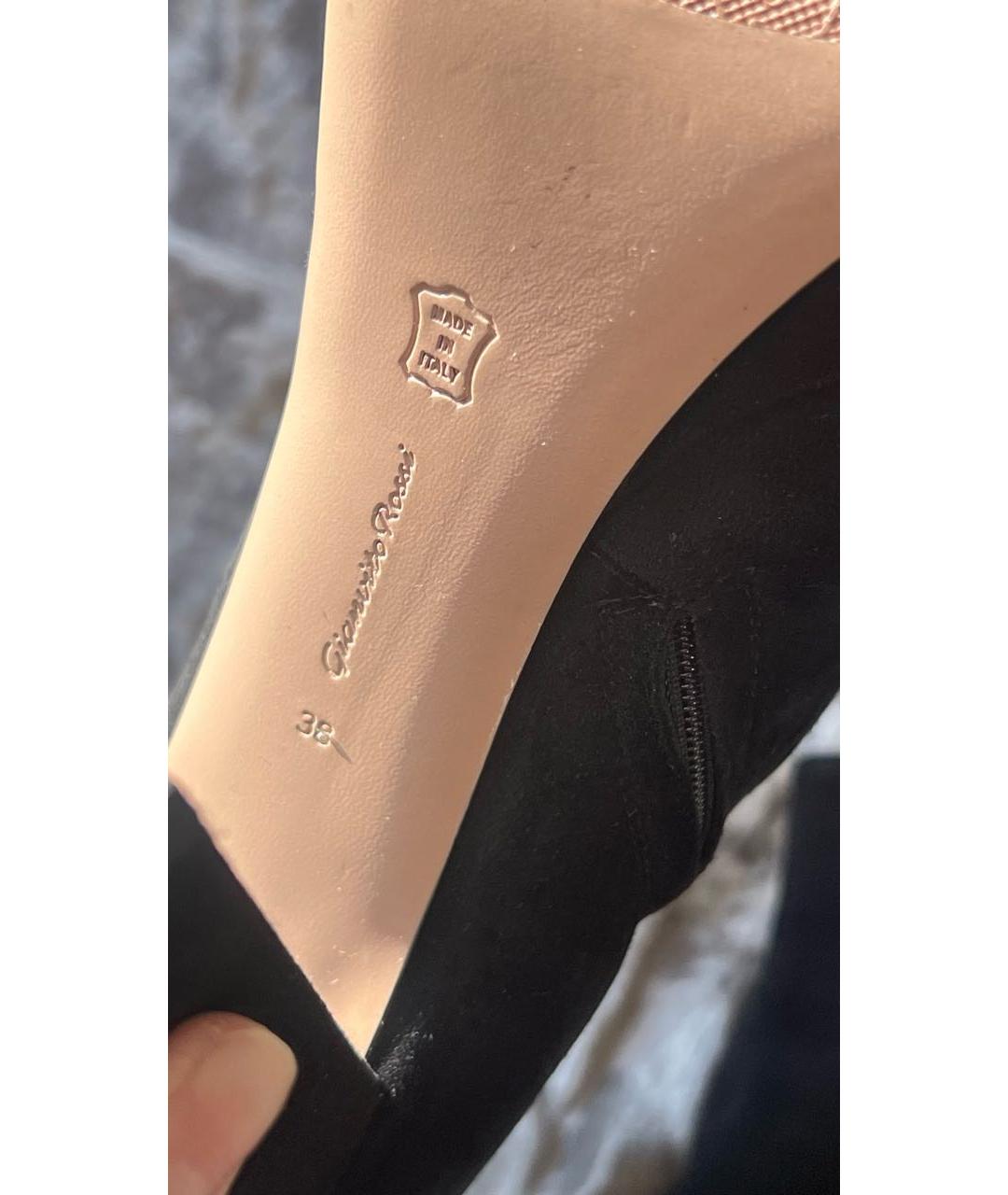 GIANVITO ROSSI Черные замшевые ботильоны, фото 4