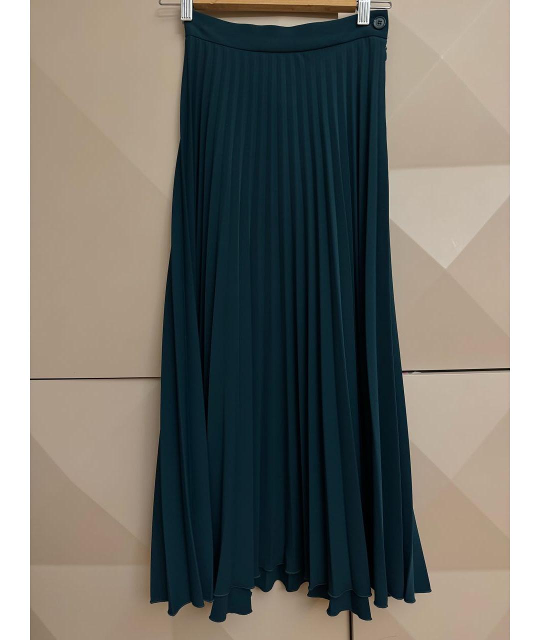 MM6 MAISON MARGIELA Зеленая полиэстеровая юбка миди, фото 6