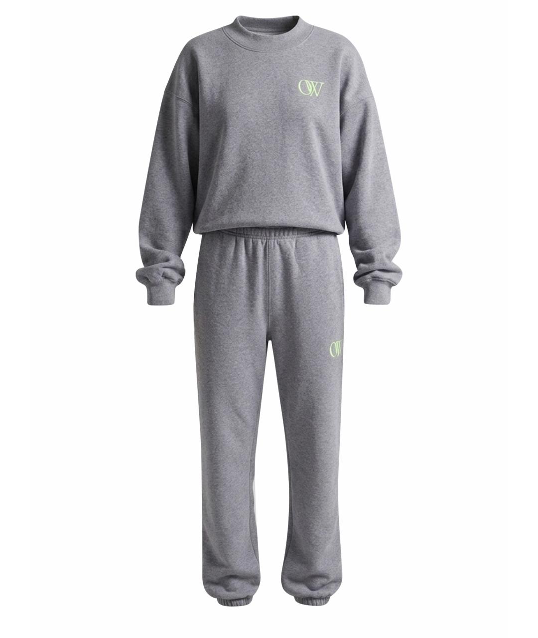 OFF-WHITE Серый хлопковый спортивные костюмы, фото 1
