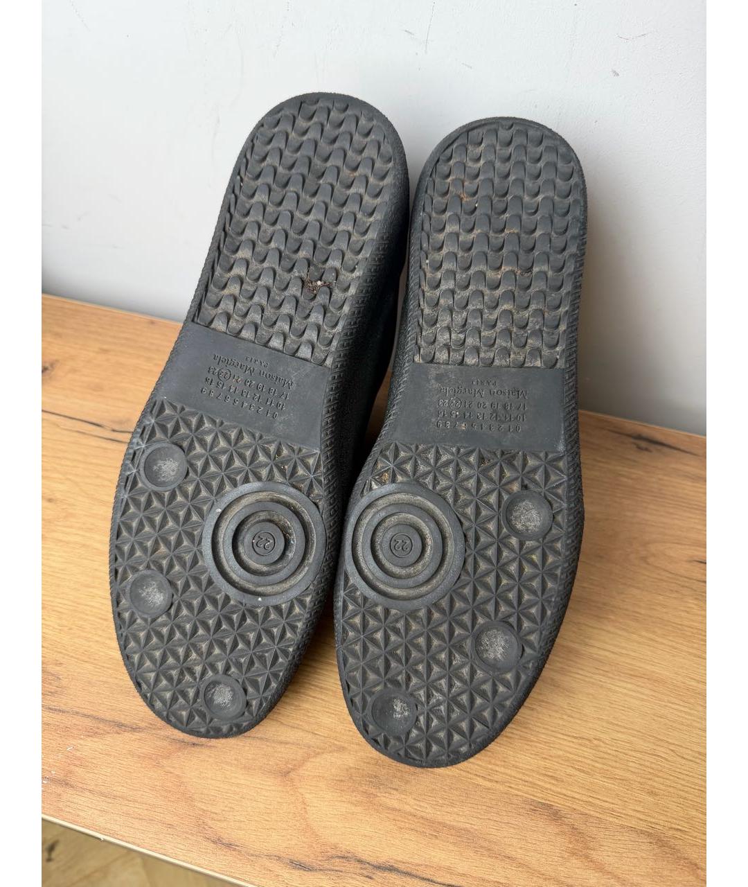 MAISON MARGIELA Антрацитовые низкие кроссовки / кеды, фото 4