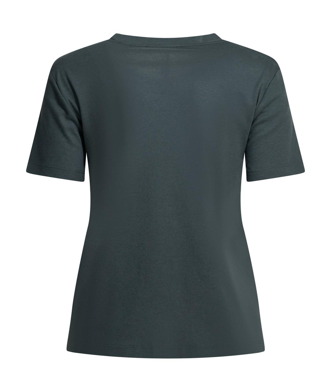 'S MAX MARA Синяя хлопковая футболка, фото 2