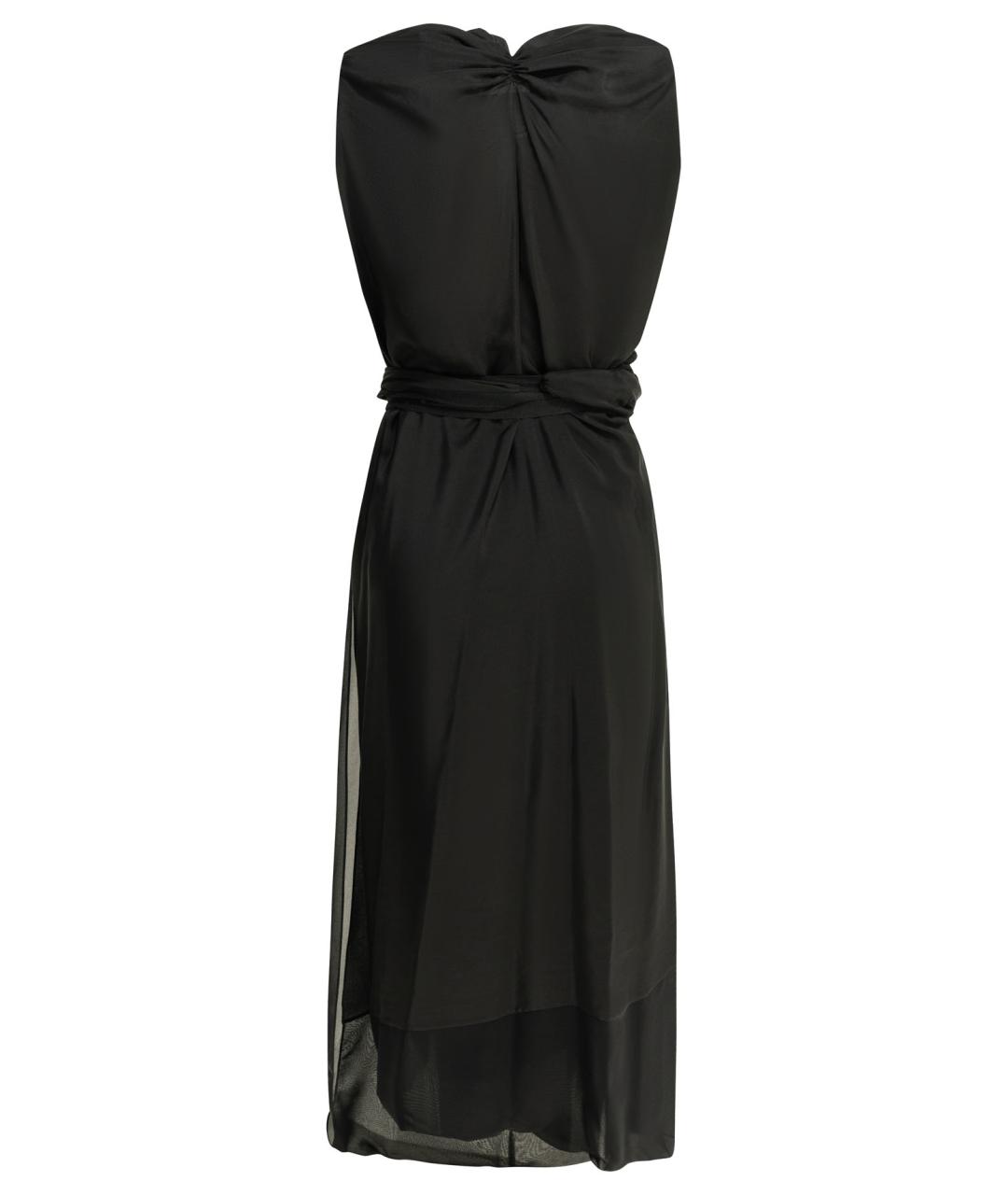 MAISON MARGIELA Черное шелковое вечернее платье, фото 2