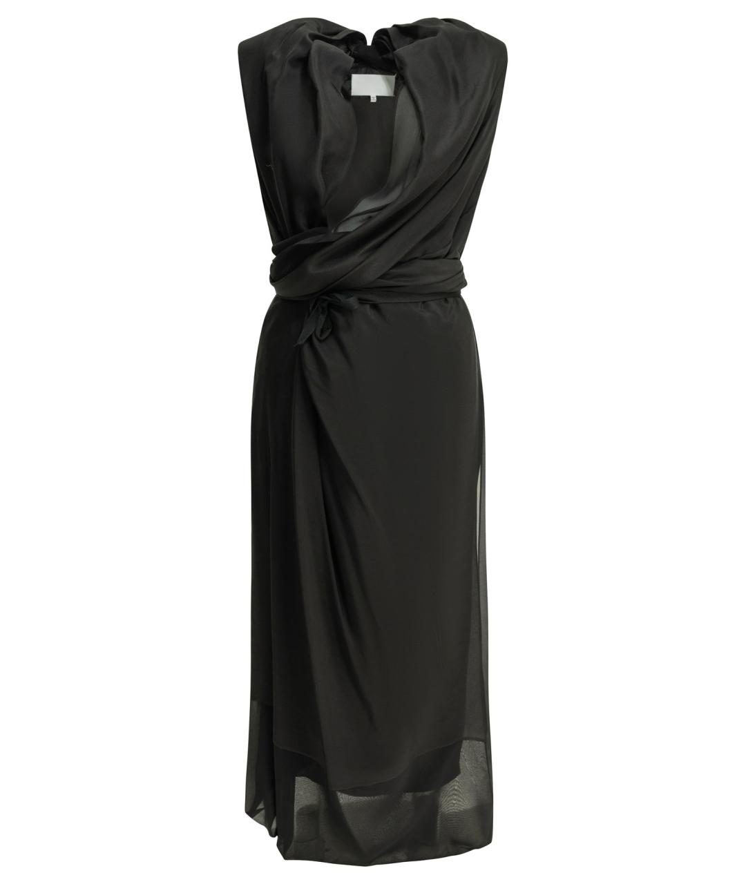 MAISON MARGIELA Черное шелковое вечернее платье, фото 1