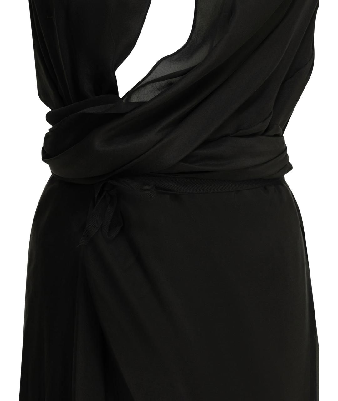 MAISON MARGIELA Черное шелковое вечернее платье, фото 3