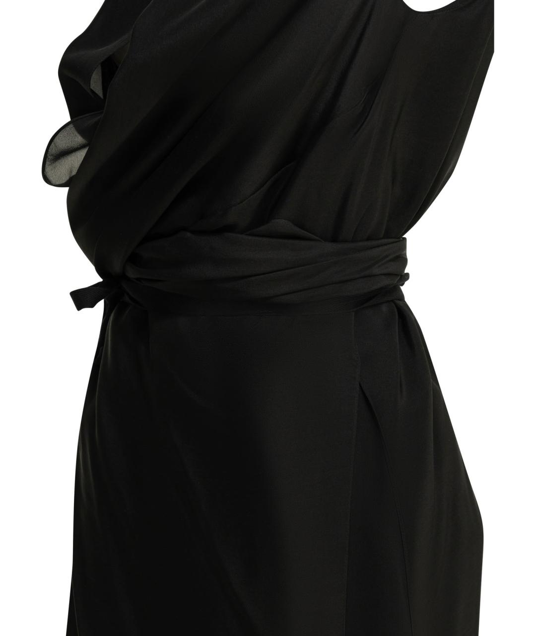 MAISON MARGIELA Черное шелковое вечернее платье, фото 4