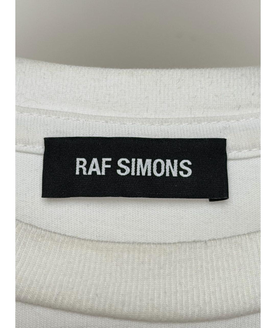 RAF SIMONS Белая хлопковая футболка, фото 3