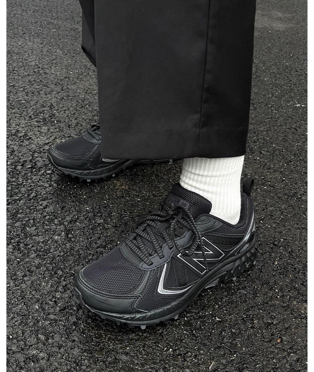 NEW BALANCE Черные текстильные низкие кроссовки / кеды, фото 5