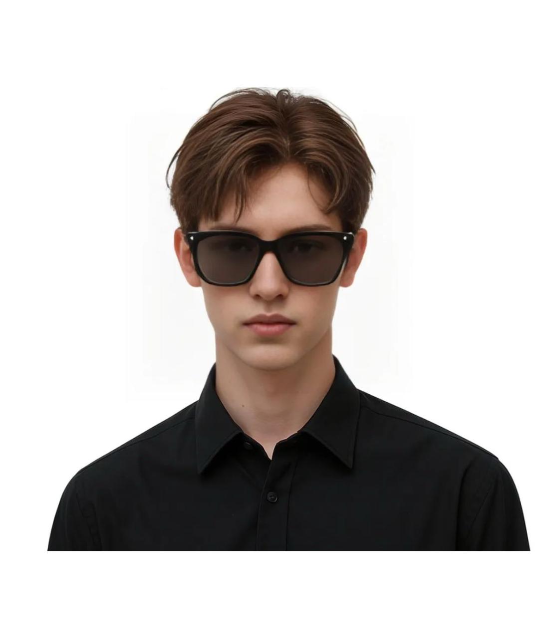 BURBERRY Черные пластиковые солнцезащитные очки, фото 5