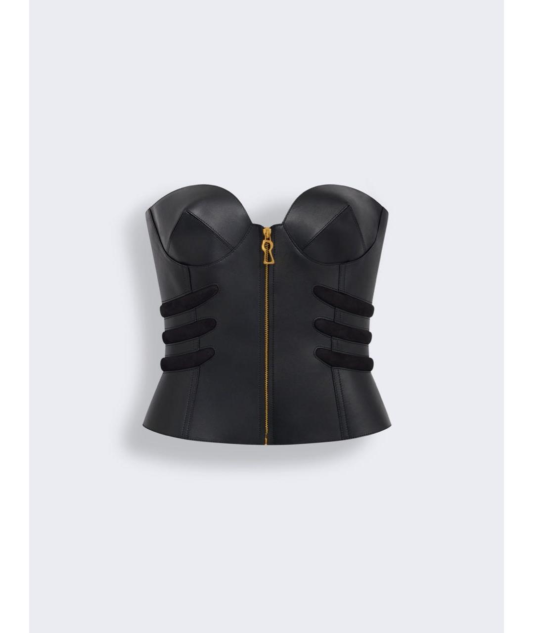 SCHIAPARELLI Черный кожаный корсет, фото 4