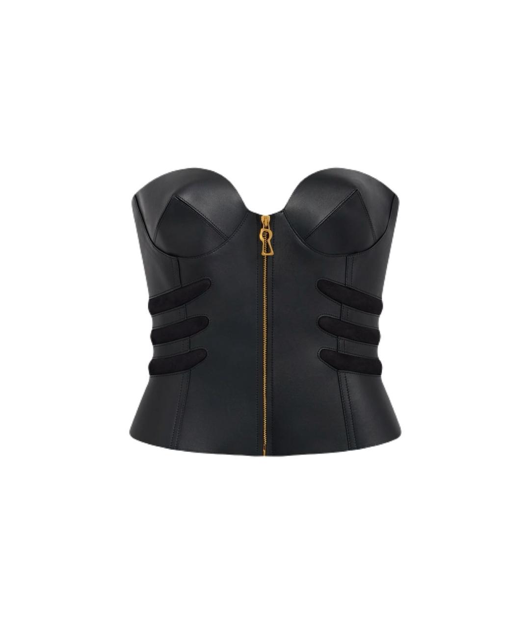 SCHIAPARELLI Черный кожаный корсет, фото 7