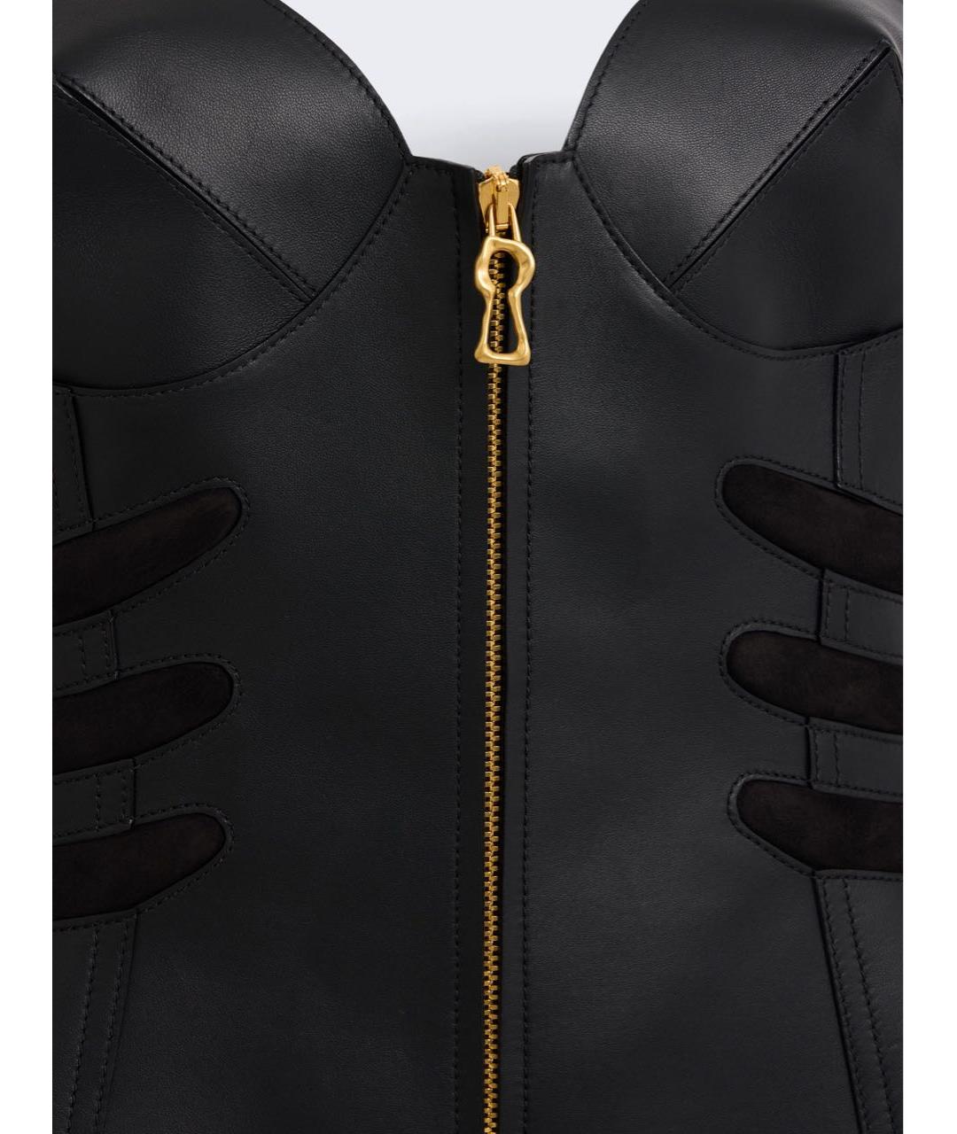 SCHIAPARELLI Черный кожаный корсет, фото 5