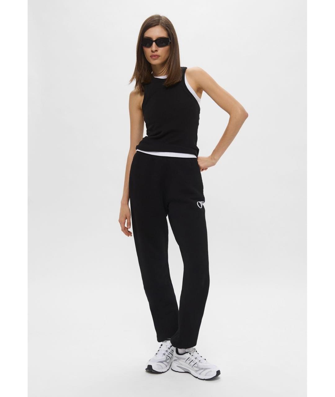 OFF-WHITE Черные хлопковые спортивные брюки и шорты, фото 2