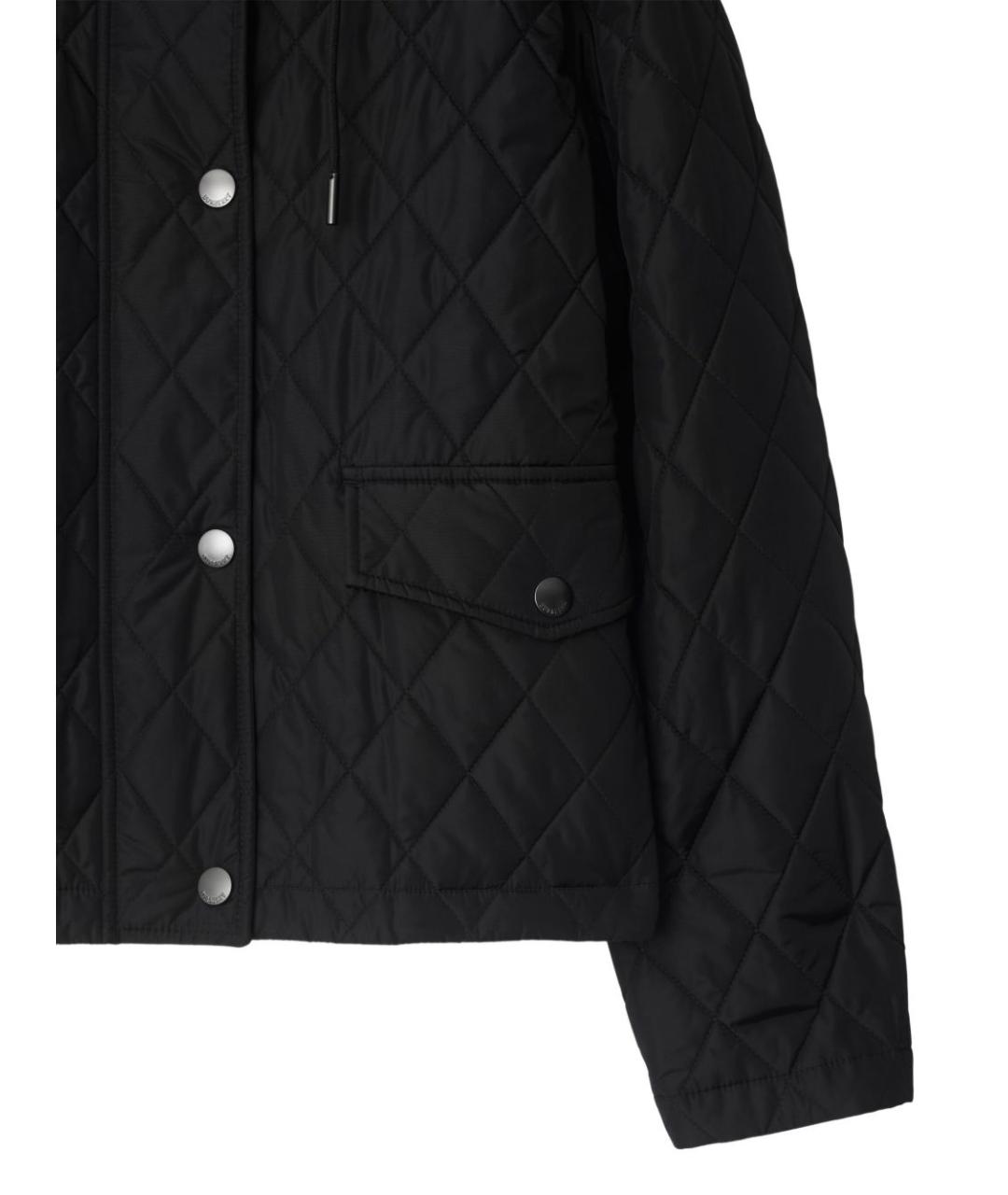 BURBERRY Черная полиамидовая куртка, фото 3