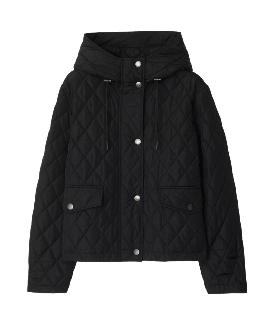 BURBERRY Черная полиамидовая куртка, фото 1