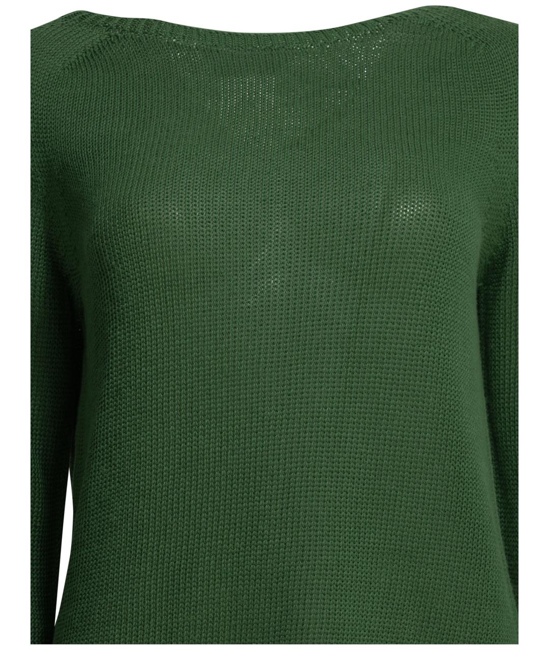 'S MAX MARA Зеленый льняной джемпер / свитер, фото 3