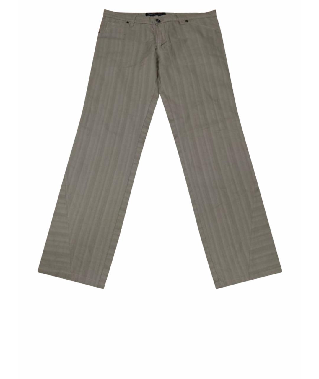 VERSACE JEANS COUTURE Бежевые хлопковые повседневные брюки, фото 1