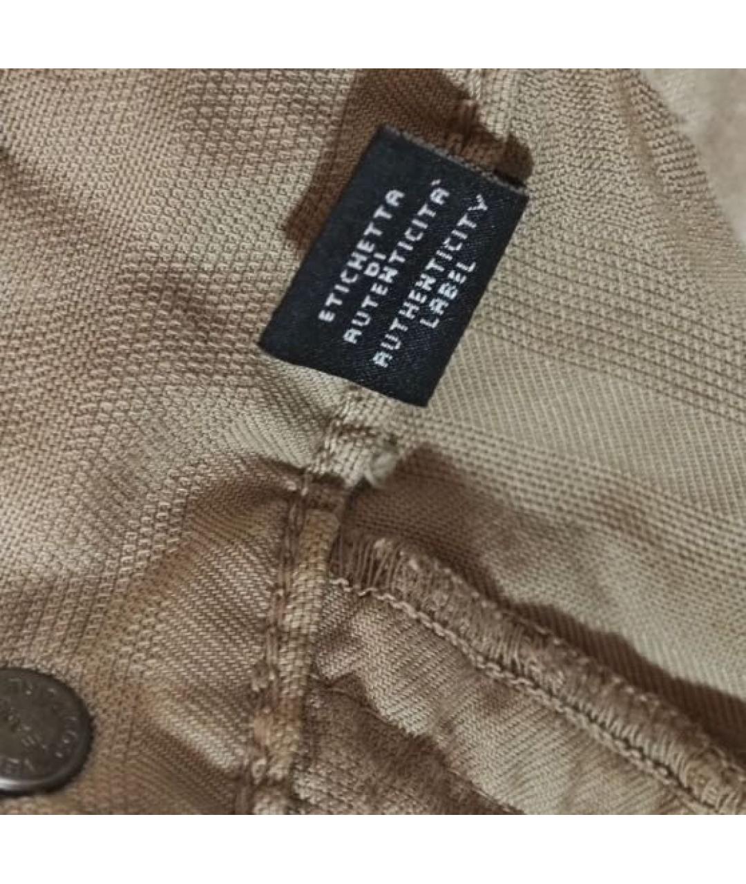 VERSACE JEANS COUTURE Бежевые хлопковые повседневные брюки, фото 6