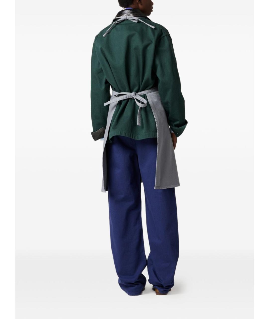 MIU MIU Синие хлопковые прямые джинсы, фото 2