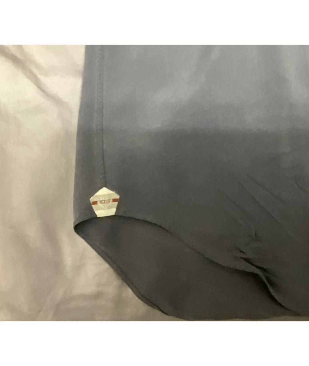 LORO PIANA Серая шелковая классическая рубашка, фото 3